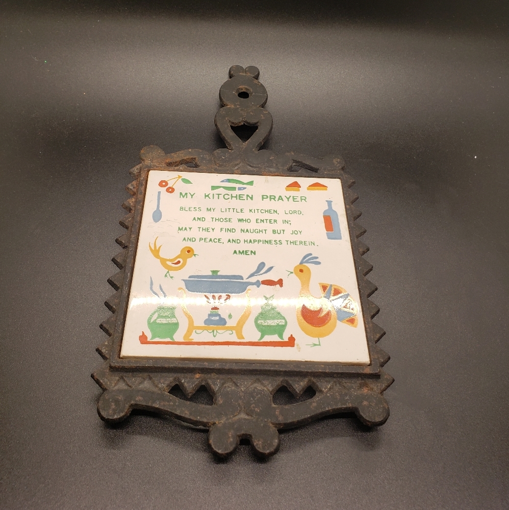 Vintage trivet made in japan "my kitchen prayer"